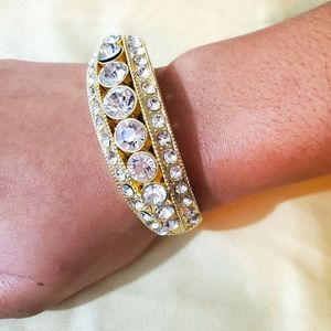 Rhinestone Cuff Bracelet